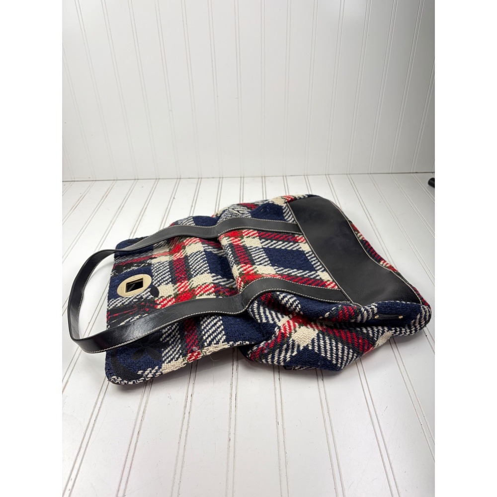 Kate Spade Mackinac Vintage Plaid Wool Floral Tote Shoulder Bag SOLD OUT - Picture 10 of 12